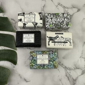 Beekman 1802 Goat Milk Bar Soap Lot of 5 Vanilla Aloe Iris Davesforth Arcadia